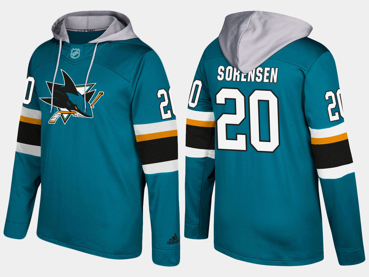 NHL Men San Jose sharks #20 marcus sorensen blue hoodie->san jose sharks->NHL Jersey